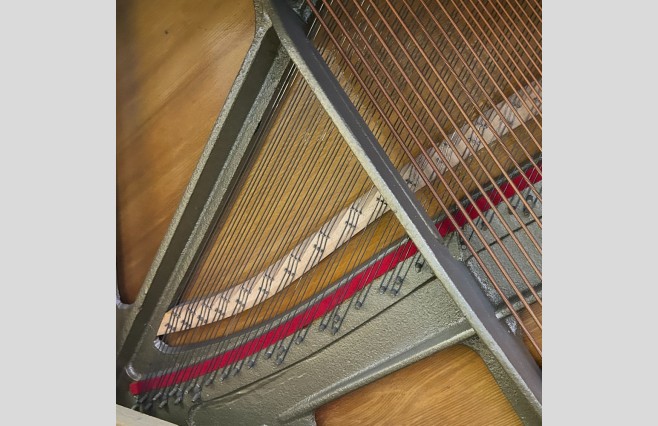 Bentley Satin Teak Mini Upright Piano, Used - All Inclusive Premium Package (SN:136440) - Image 13